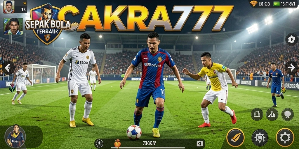 Tangkapan layar menampilkan gameplay CAKRA777 yang mendebarkan dalam sepak bola.