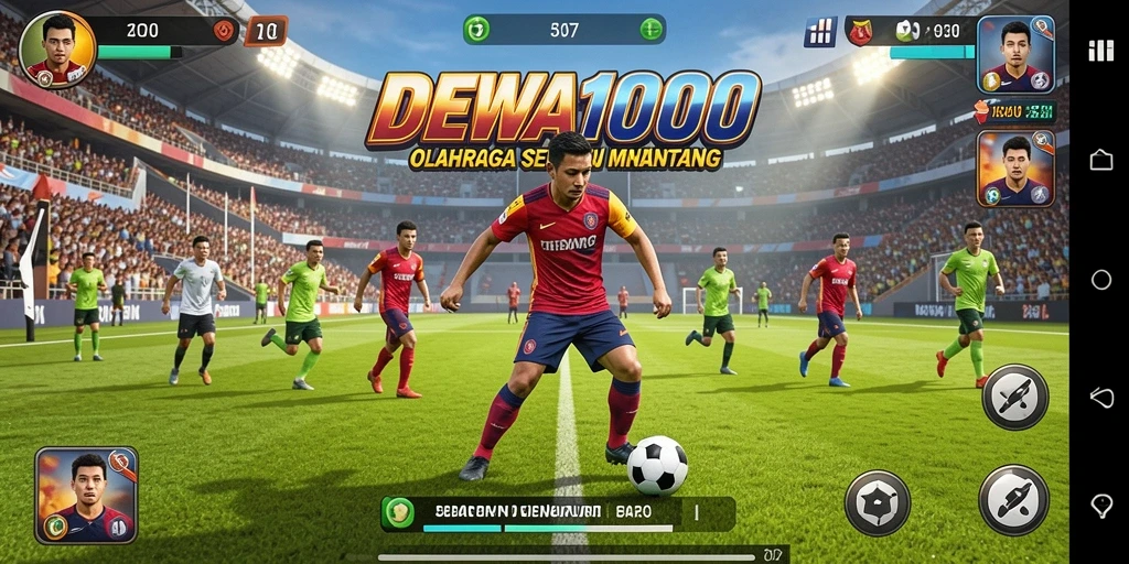Screenshot gameplay DEWA1000 saat pertandingan olahraga yang seru.
