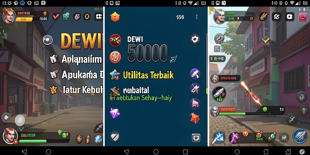 Tampilan utama DEWI5000 dengan berbagai fitur utilitas yang menarik.