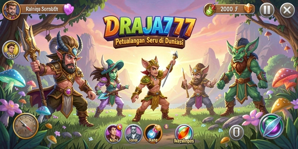 Tampilan gameplay DRAJA777 yang menakjubkan dan penuh petualangan.