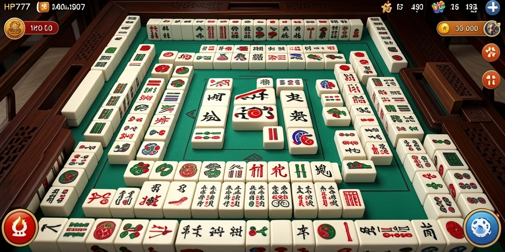 Screenshot utama HP777 menampilkan gameplay Mahjong yang seru dan menantang.