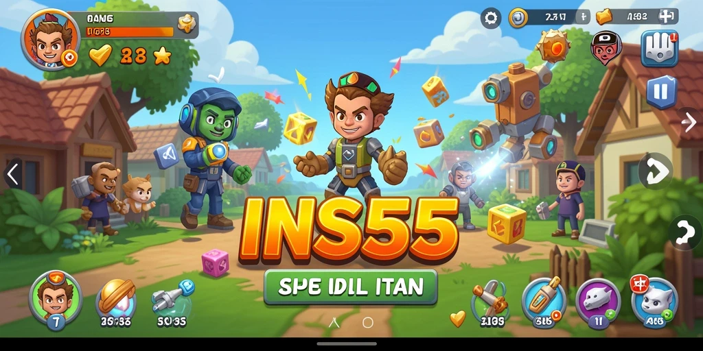 Tampilan gameplay yang menarik dari INS55 dalam genre Idle.