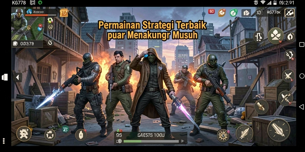 Tampilan screenshot KG778 menampilkan aksi pertempuran strategis yang menegangkan.