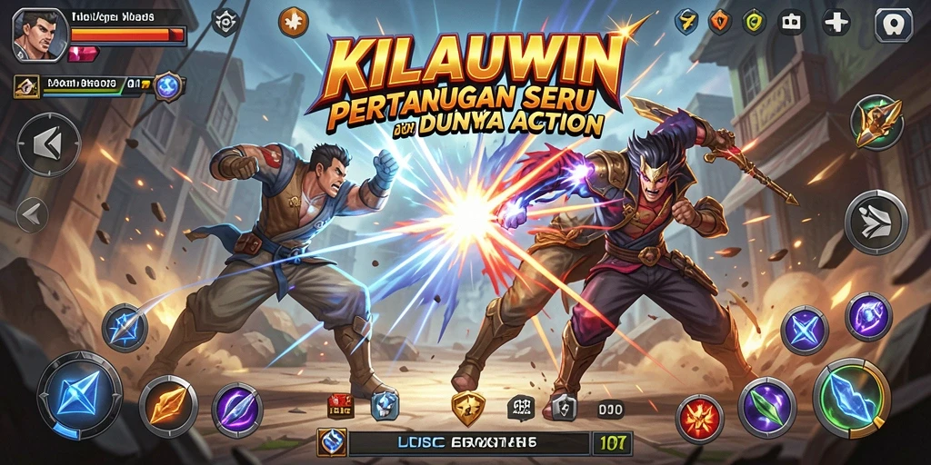 Screenshot utama KILAUWIN menampilkan aksi seru dalam gameplay Action.