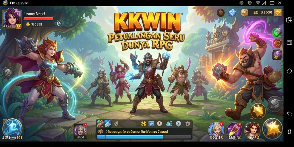 Screenshot gameplay KKWIN menunjukkan aksi RPG yang mendebarkan.