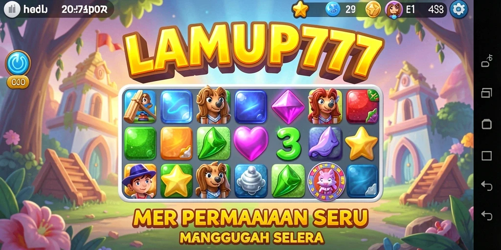 Tampilan gameplay LAMPU777 yang menarik dan penuh warna.