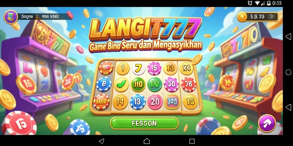 Tampilan permainan LANGIT777 dengan suasana bingo yang ceria.