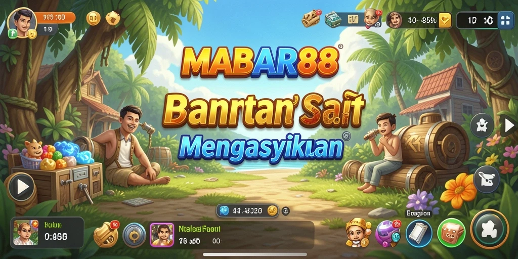 Screenshot utama MABAR88 menampilkan gameplay yang cerah dan menyenangkan.