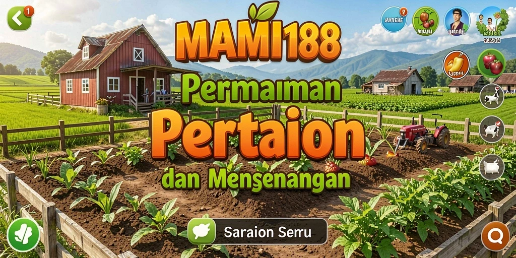 Screenshot utama MAMI188 yang menunjukkan keseruan gameplay Farming.