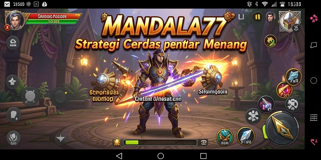 Tampilan gameplay MANDALA77 yang menegangkan dan strategis.