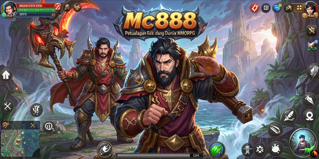 Tangkapan layar gameplay <strong>MC888</strong> yang menampilkan aksi mendebarkan dalam lingkungan MMORPG.