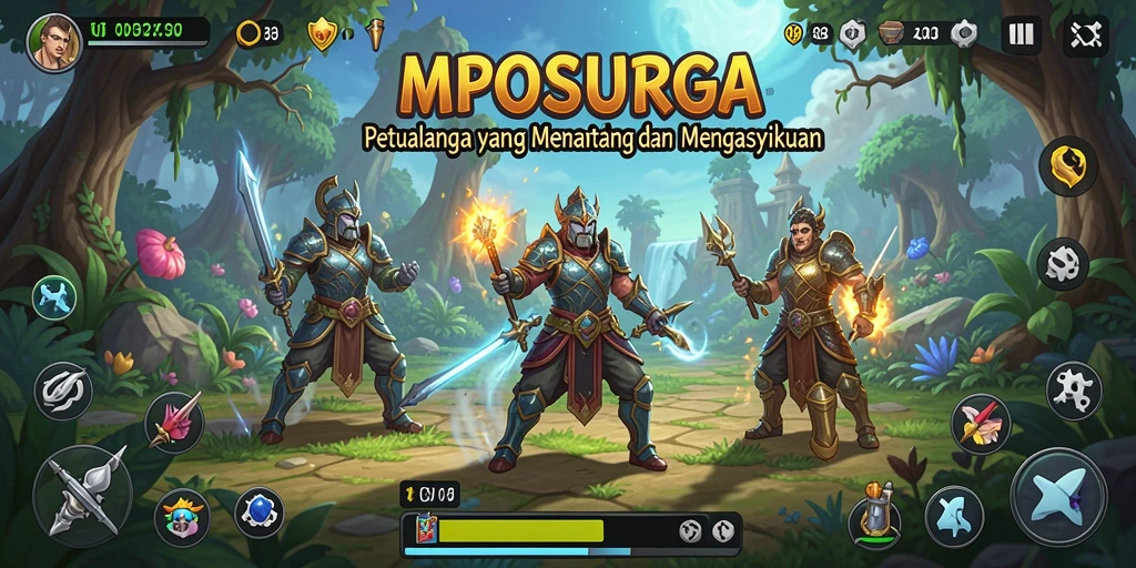 Tampilan gameplay MPOSURGA yang menakjubkan dan penuh aksi.