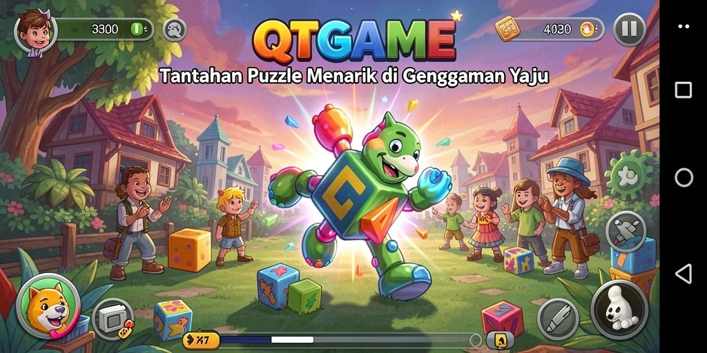 Tampilan gameplay Puzzle yang menyenangkan di QTGAME.