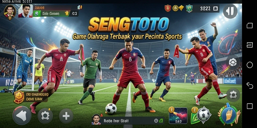 Screenshot gameplay SENGTOTO menampilkan aksi olahraga yang seru.