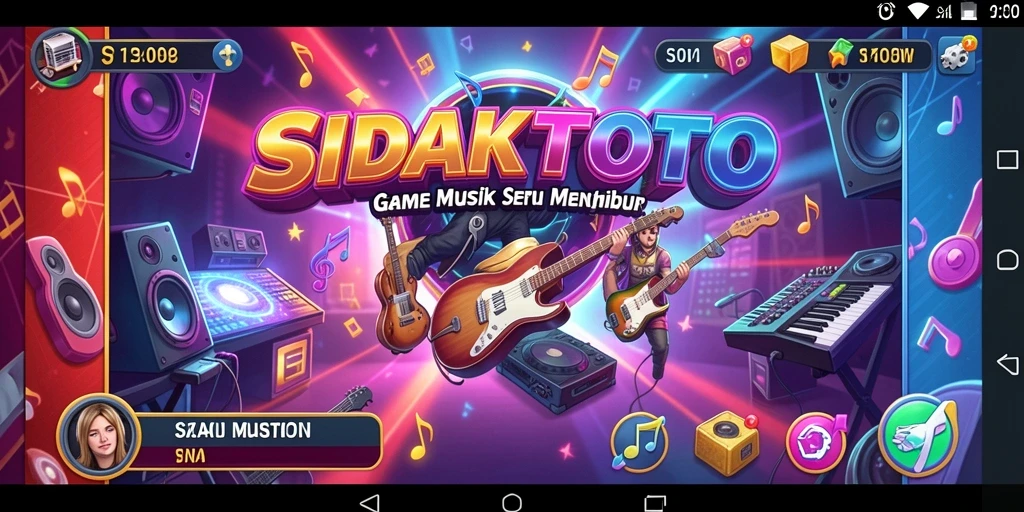 Screenshot gameplay <strong>SIDAKTOTO</strong> menunjukkan keseruan bermain musik.