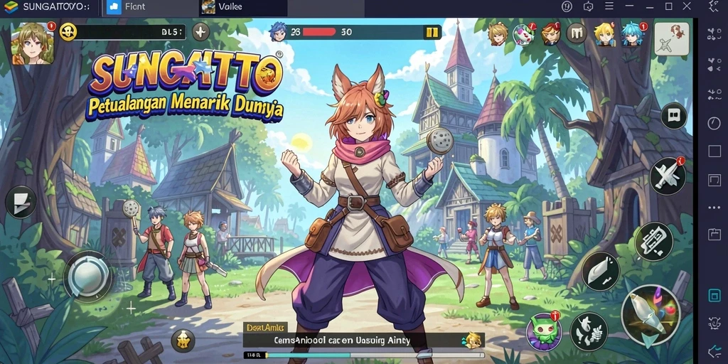 Menampilkan pegelaran karakter dalam aksi bertarung Anime.