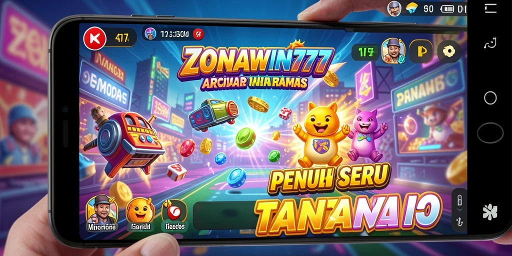 Tangkapan layar dari ZONAWIN777 menunjukkan gameplay dinamis dan seru.